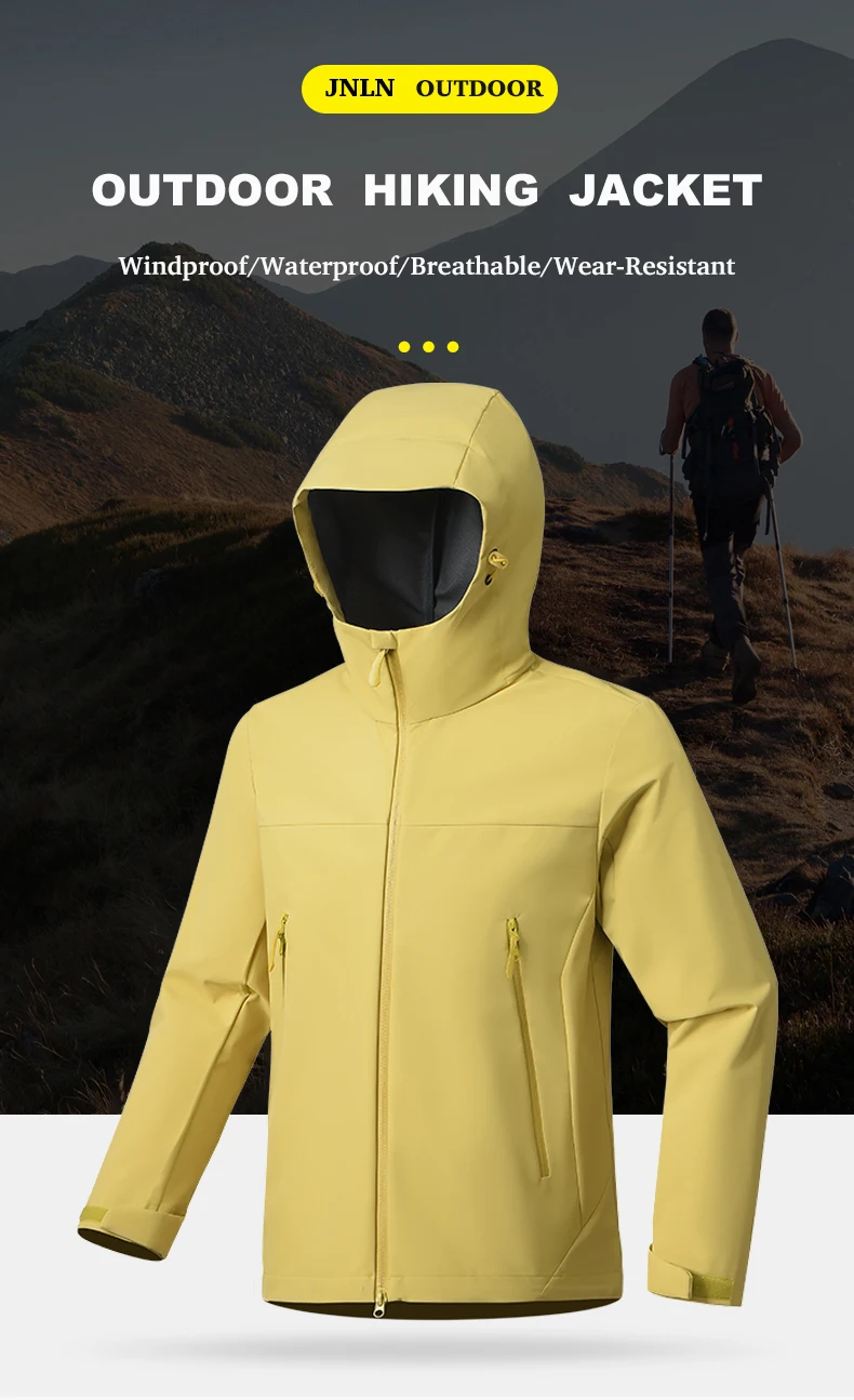 LNGXO Herren Damen Wasserdichte Jacke Wandern Trekking Windjacke Unisex Outdoor Sportlicher Regenmantel Winddichte Kletterkleidung – Detail 2