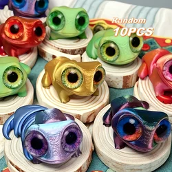 Vibrant 3D Printed Frog Figurines with Color - Changing Eyes - Ideal for Dashboards and Desk Décor (Random - 10pcs)