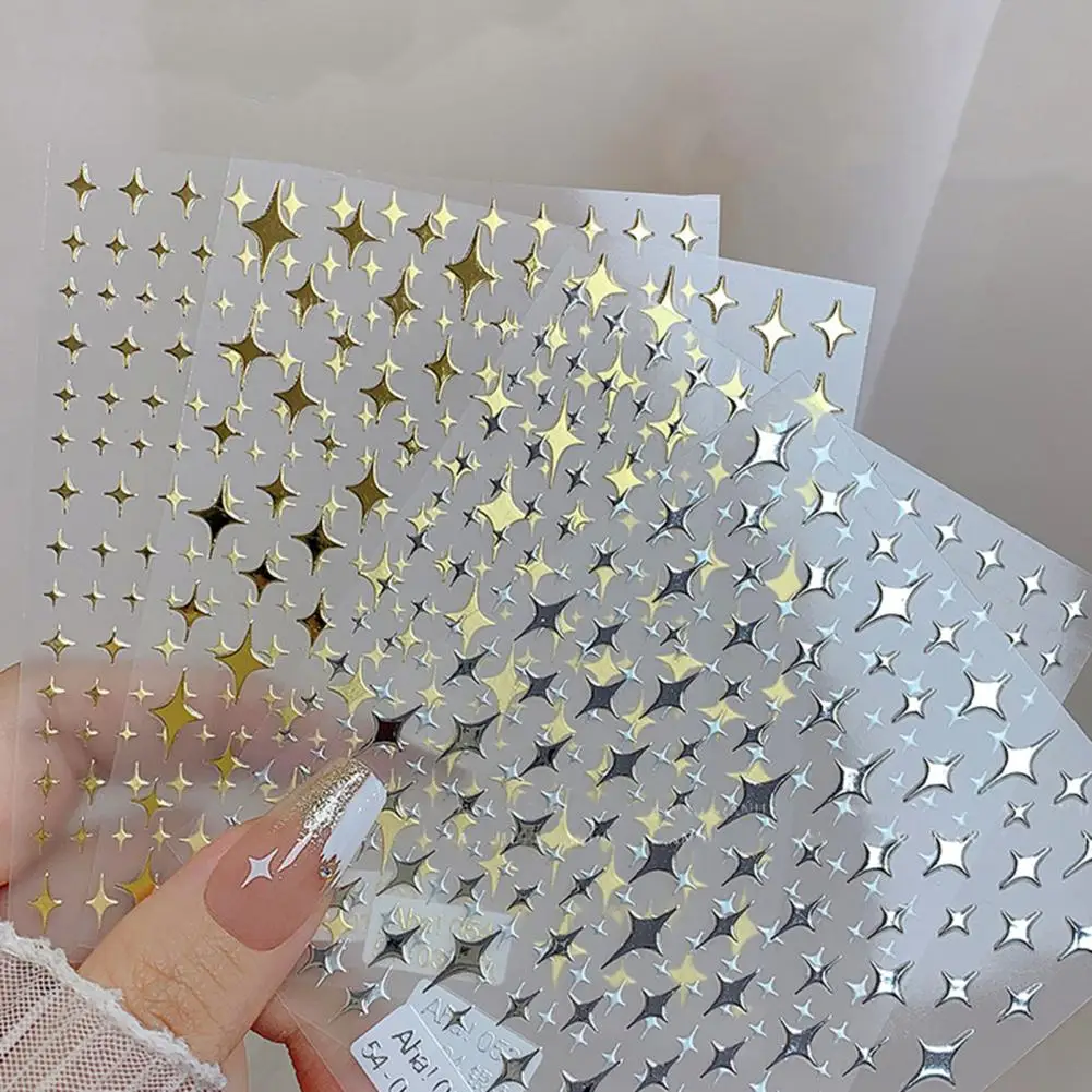 Exquisite Nail Shining Star Patch 3D Effect Nail Art Decal Removable Decorative Girls Fingernail Mini Shining Star Sticker nail stickers,nail art decoration,nail decals