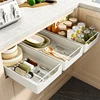 Kitchen Storage Box with Sliding Rail Pull-out Cabinet Storage Rack Spice Pantry Shelves Drawer Kitchen Organizer Basket 5