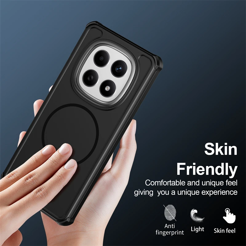 Armor Shockproof Matte Magnetic Phone Case with Magsafe Wireless Charging Compatibility