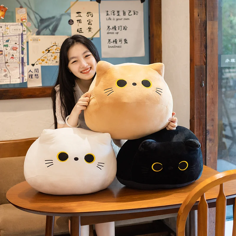 Stuffed Cushion Japanese Style Breathable Round Comfortable