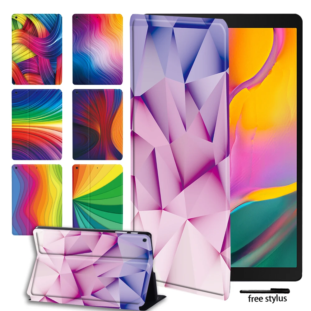 

Flip Tablet Case for Samsung Galaxy Tab S4 T835 10.5"/S5e T725/S6 T865/S6 Lite 10.4" P610/S7 T870 11" Watercolor Pattern Cover