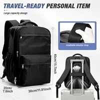 Men Vacuum Compression Backpack 15.6in Laptop Backpack Expand Hiking Vacuum Travel Backpack, Ryanair Backpack 40x30x20 Cabin Bag - Image 5
