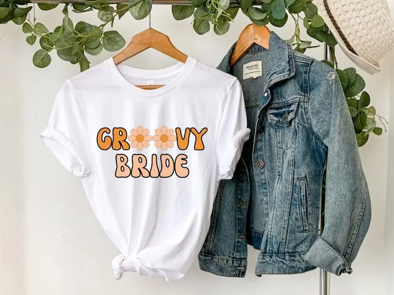 

Bride Shirt Bridesmaid Gifts Bride Vintage Bridal Wedding Group Shirts 100% Cotton Streetwear Harajuku goth y2k Drop Shipping