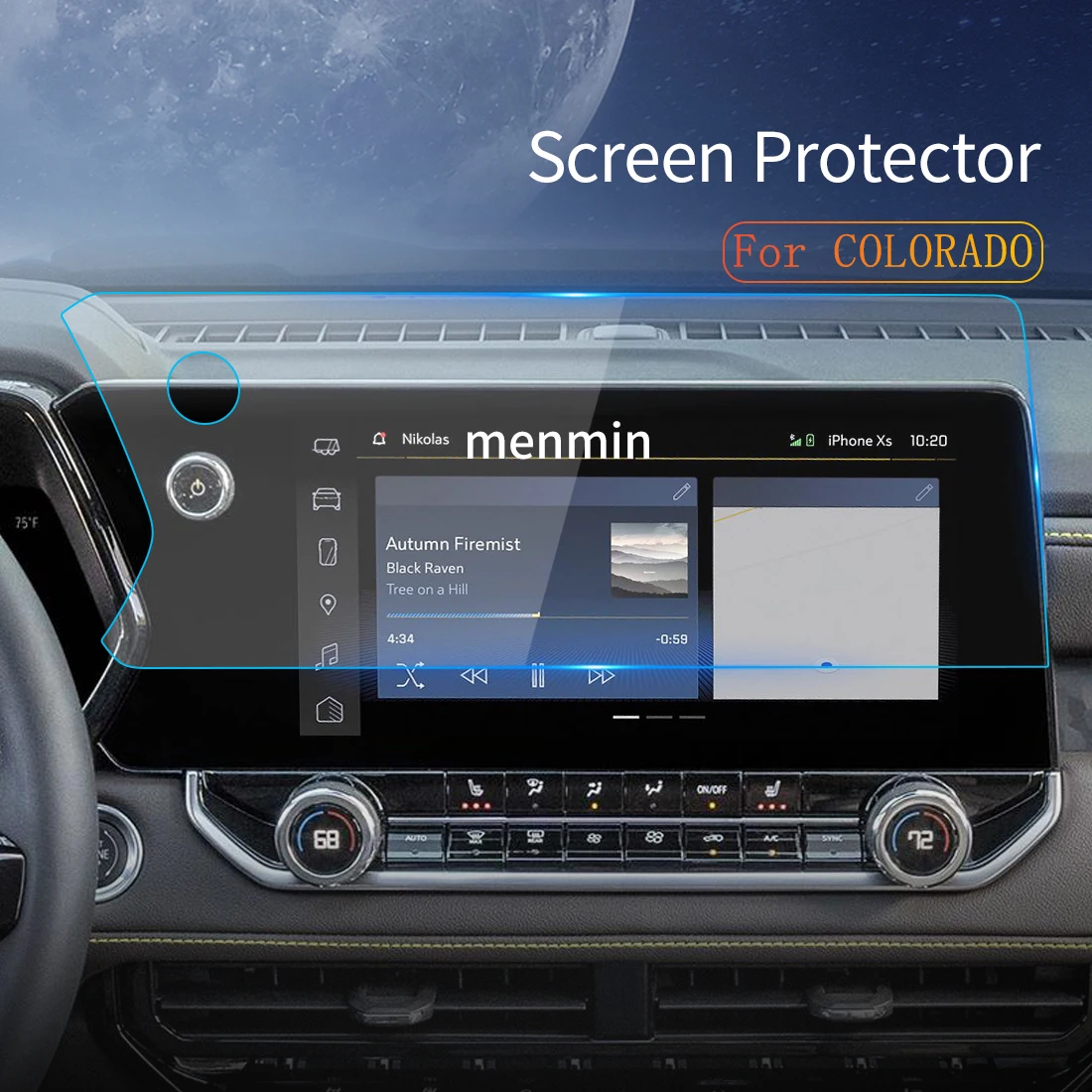 

Автомобильные наклейки Carplay, Защита экрана для Chevrolet Колорадо 2023, аксессуары для навигации автомобилей