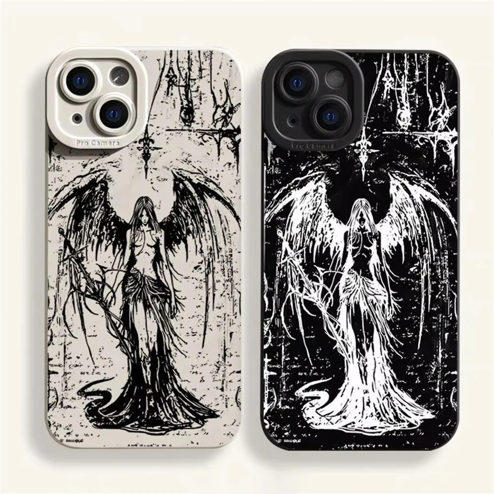 Luxury BURGA Black Angel Demon Phone Case
