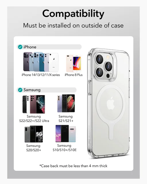 ESR HaloLock Anello Universale,conversione Per La Ricarica Wireless - Foto 2