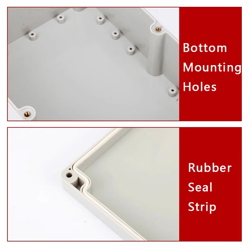 Waterproof IP67 Outdoor Electronic Housing Enclosure in Durable ABS Plastic