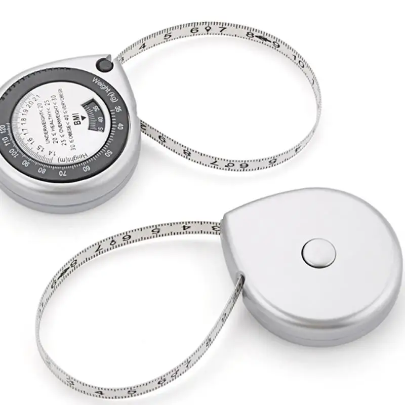 Tape Measure Retractable BMI Calculator Tape BMI Body Waist Measuring Tape Waist Measuring Calculator Body Fat Monitor Fat Measurement Ruler tape measure