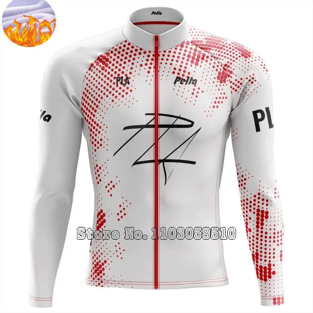 펠라 겨울용 보온 플리스 사이클링 저지 남성용 MTB 자전거 의류 긴팔 따뜻한 로드탑 자전거 야외 사이클링 저지 2026