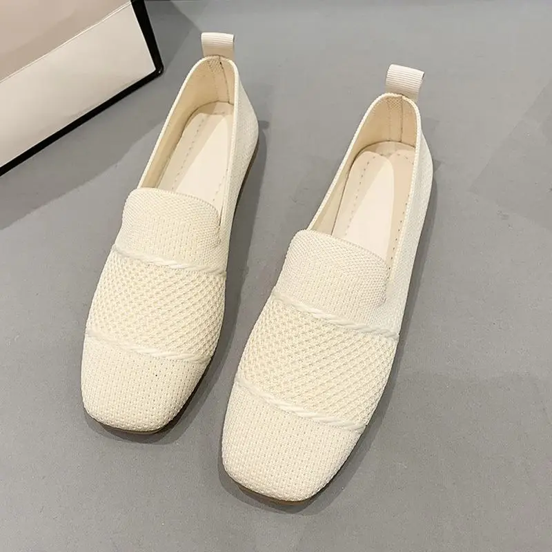 2023 New Summer Mesh Square Toe Breathable Women Shoes Fashion Hollow Out Casual Flat Shoes for Women Zapatos De Mujer 3