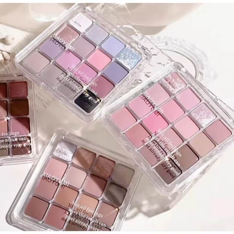 Sixteen-color sunset magic eye shadow plate pearl matte earth color Korean makeup eye shadow Eyes Makeup Matte highlights girl eye shadow,eye shadow plate