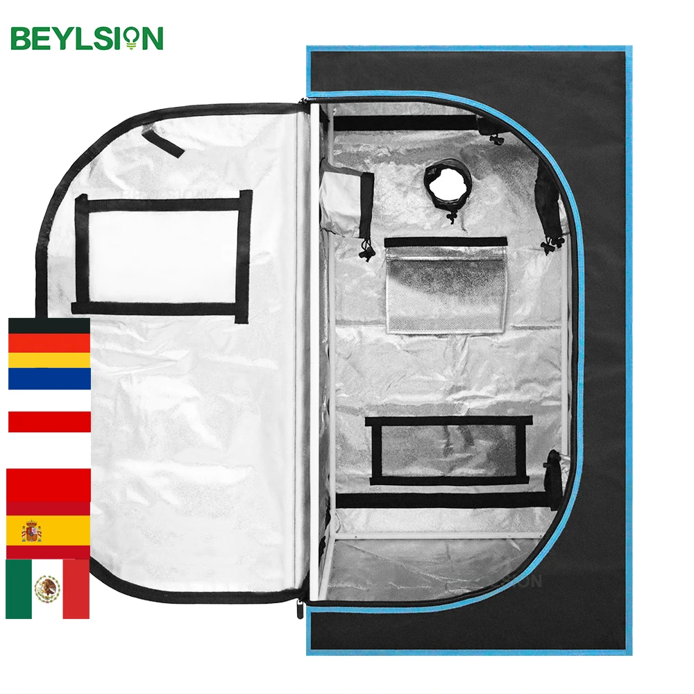 BEYLSION New 80x80x160cm Grow Tent 600D Water-proof Non-toxic Reflective Material for Indoor Growing System Plant Room Garden