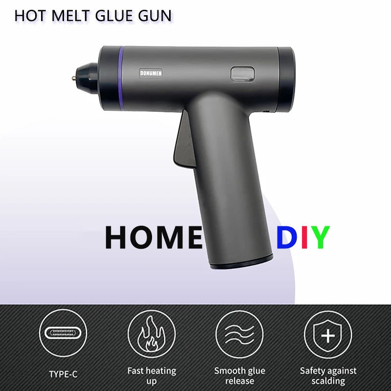 DONUMEH 3.6V Lithium Battery Cordless Hot Melt Glue Gun With Stick 150mm For Home DIY Household Repair hot melt glue gun,hot glue gun,cordless glue gun