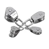 1pcs Stainless Steel Pulley M15/M25 Single Wheel Swivel Lifting Rope Pulley Set Bearing Lifting Wheel Tools Manual Rope Lift 1