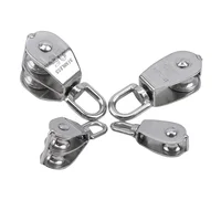 1pcs Stainless Steel Pulley M15/M25 Single Wheel Swivel Lifting Rope Pulley Set Bearing Lifting Wheel Tools Manual Rope Lift 1
