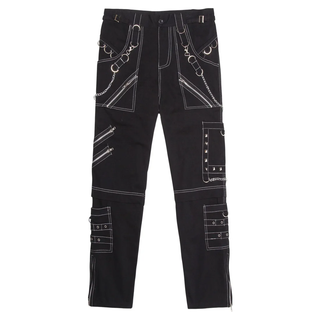 Men Gothic Pants Casual Punk Rock Cargo Pants Fashion Hip Hop Zippers Streetwear Men Vinatge Trousers