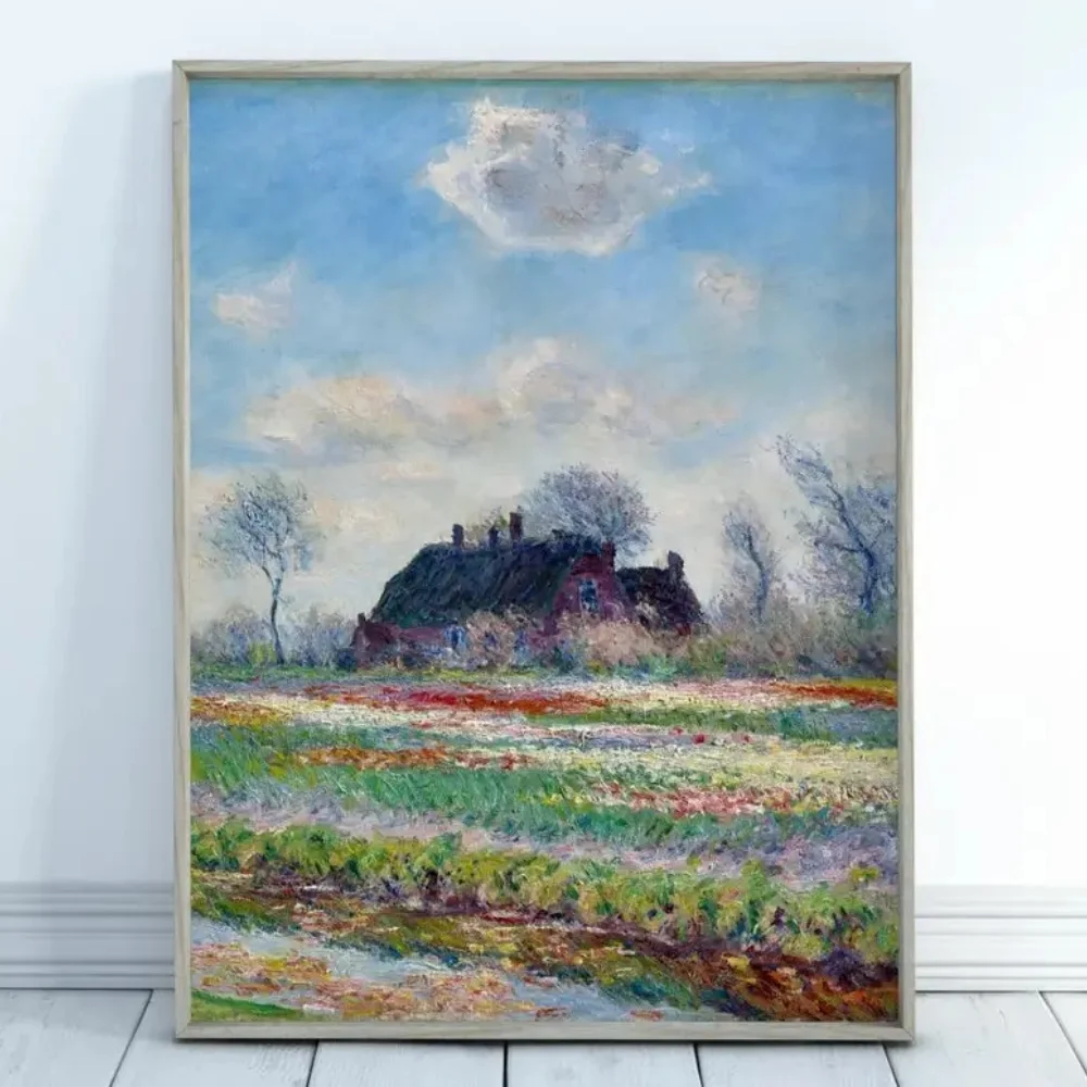 (1pc frameless)Monet Abstract Landscape Art Canvas Prints Painting Wall Art Famous Monet Posters Home Decoration Living Room Bed 4