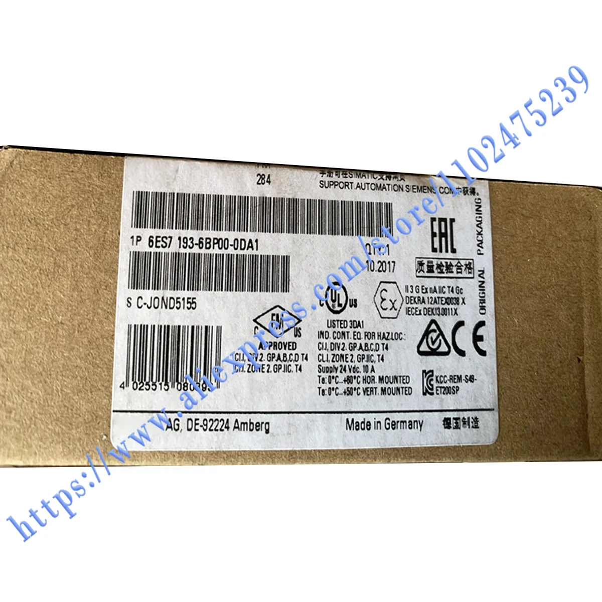 

6ES7193-6BP00-0DA1 6ES7193-6BP40-0BA1 6ES7193-6BP00-0BA1 базовый блок, совершенно новый оригинал. Один год гарантии, быстрая доставка.