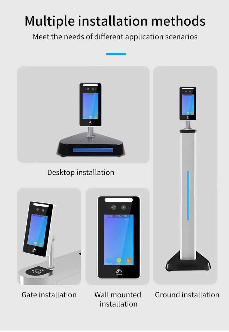 4 inch TCP/IP WIFI Dynamic Face Recognition Access Control Attendance Machine Fi