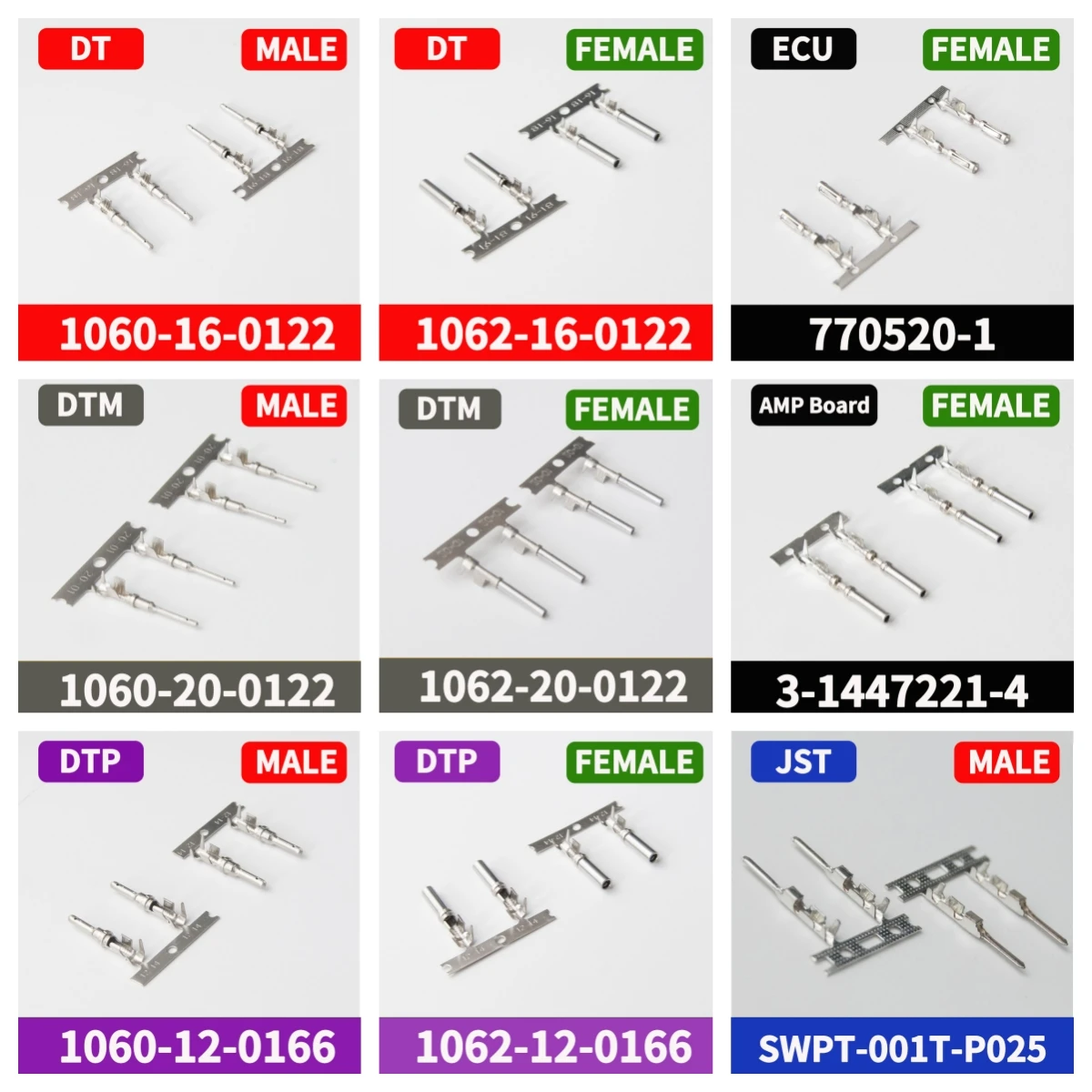 

100/500/1000/5000 PCS Automobile Connector Terminal Waterproof JST/DT/DTM/DTP/JST/AMP/Delphi/ECU Pins 3-1447221-3 770520-1 JWP