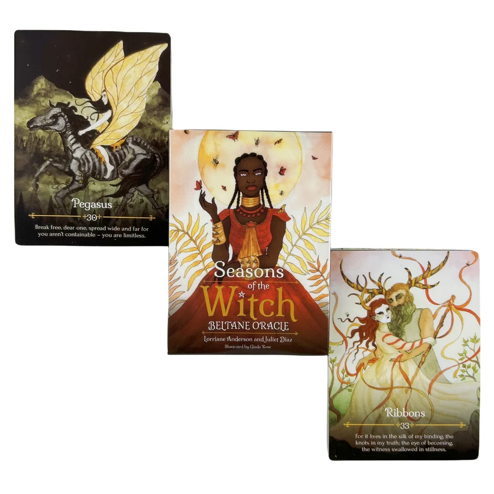 Seasons Of The Witch Beltane Oracle Cards English Version Divination Fate Tarot Deck Board Games For Party Entertainment Game white numen a sacred animal tarot cards prophecy divination deck english version entertainment oracle board game