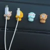 Self Adhesive Data Cable Holder Clip Cartoon Silicone Decoration Accessories Multipurpose Headphone Cable Fixer Office Desk 5