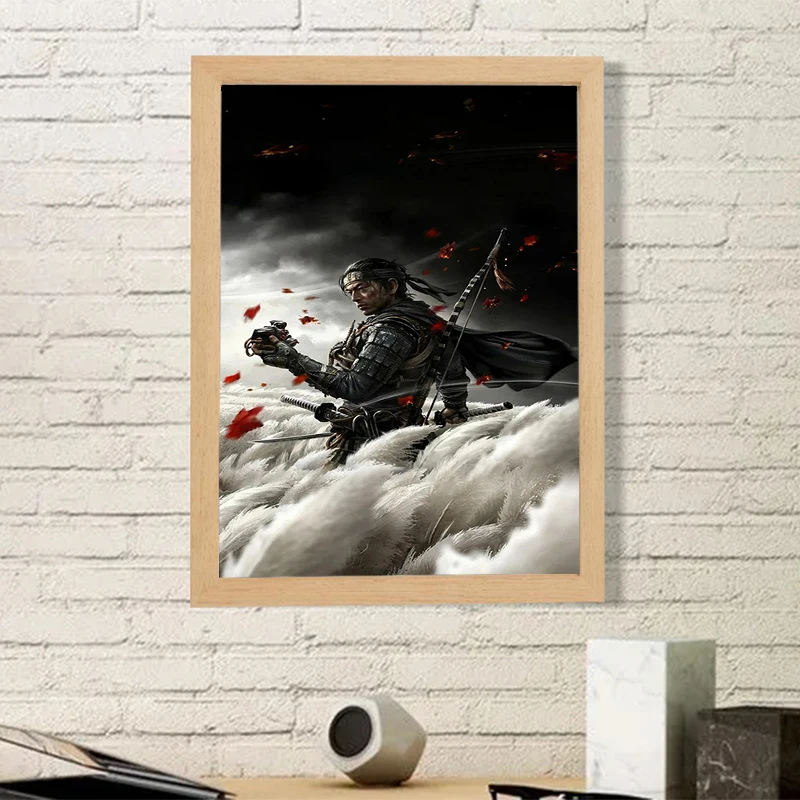 

Game G-Ghost of Tsushimaa Decorative Prints Wall Painting on Canvas Decoration Home Decorations Decor for Room Poster Anime Art
