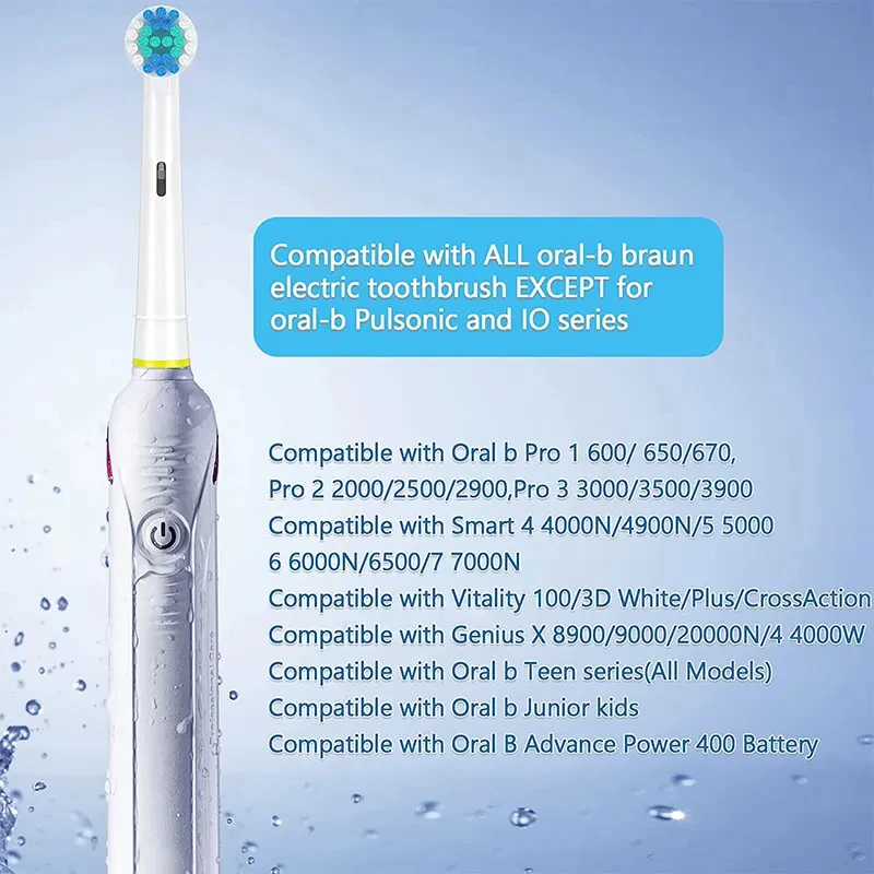 Toothbrush Head Compatible with Oral B Braun Electric Toothbrush Precision Replacement Brush Heads 16Pcs