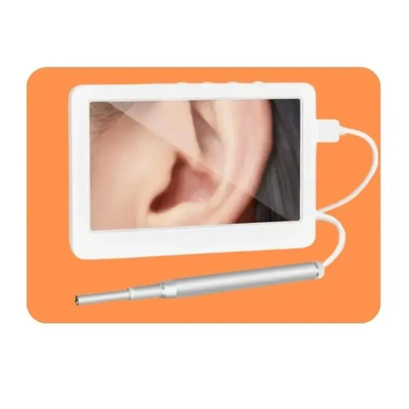 

3.9mm Otoscope with 1080P 4.3 Inch Screen 6 LED Lights Visual Ear Endoscopic Camera Ear Pick Oral Inspection