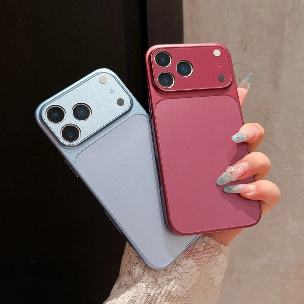 Burgundy Red Shockproof Phone Case with Soft Bumper and Enhanced Protection