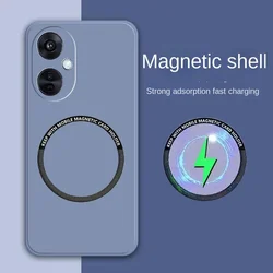 Premium Magnetic Wireless Charging Shockproof Soft Bumper Cover for oneplus ace 2 (Lavender Grey)