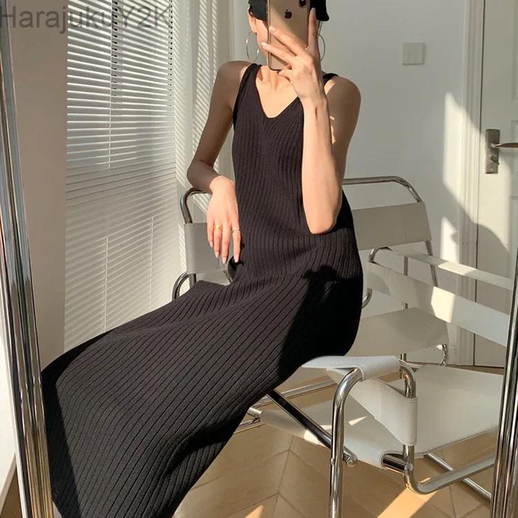 

Vestidos De Verano Mujer 2022 New Summer Knitted Dress For Women Midi Dresses Female Fashion Robe Femme Ropa Mujer