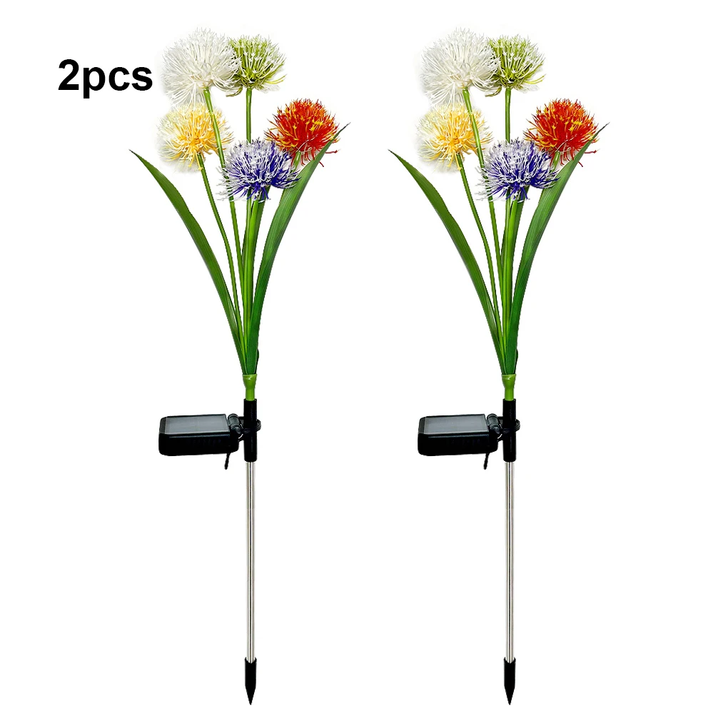 

2 Pieces Solar Lights Outdoor Garden Stake 5 Heads Flower Underground Lamps Waterproof Lamp Yard Lawn Lighting