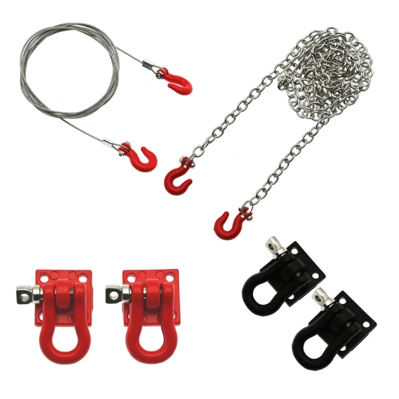 

127D Trailer Chain Hook Tow Rope Winch Shackles Fit for 1/10 Axial SCX10