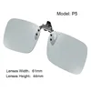 Photochromic Grey Polarized Clip on Sunglasses Mater Bridge Can up Clip Men Women Sun Glasses Install Onto the Glasses Frame