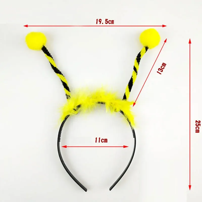 FRCOLOR Fascia Per Capelli Con Antenne Da Ape Per Bambini - 9 Pezzi, Cerchietti Morbidi Per Costumi, Feste A Tema E Cosplay - 2