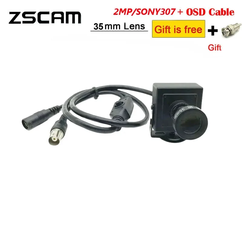 M12 5-50mm Manual Focus Lens 1080P AHD/CVBS Mini Overtaking Camera Analog CCTV 35mm Security Car Mounted OSD Camera 2