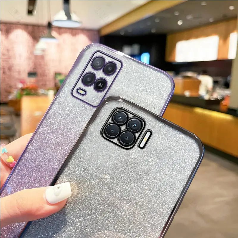 Luxury Gradient Glitter Plating Phone Case - Shimmering Protective Cover