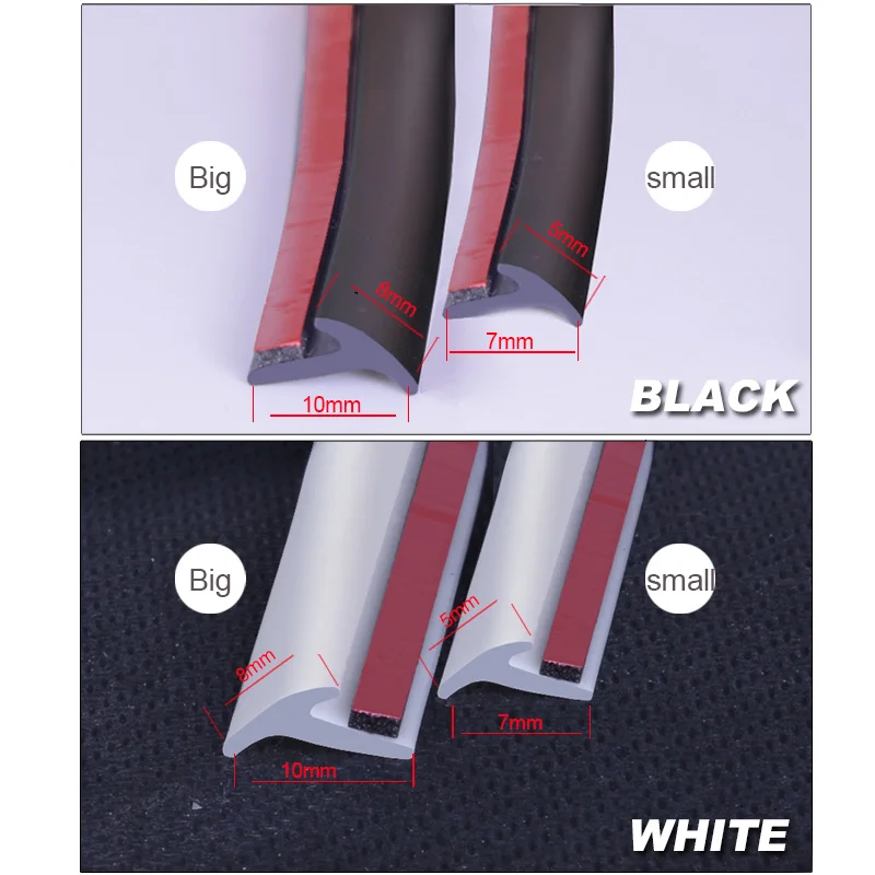Car Sealing Strips Universal Car Rubber Sealing Strip Slanted T-Type Auto Door Seal Rubber Weatherstrip Edge Sealant