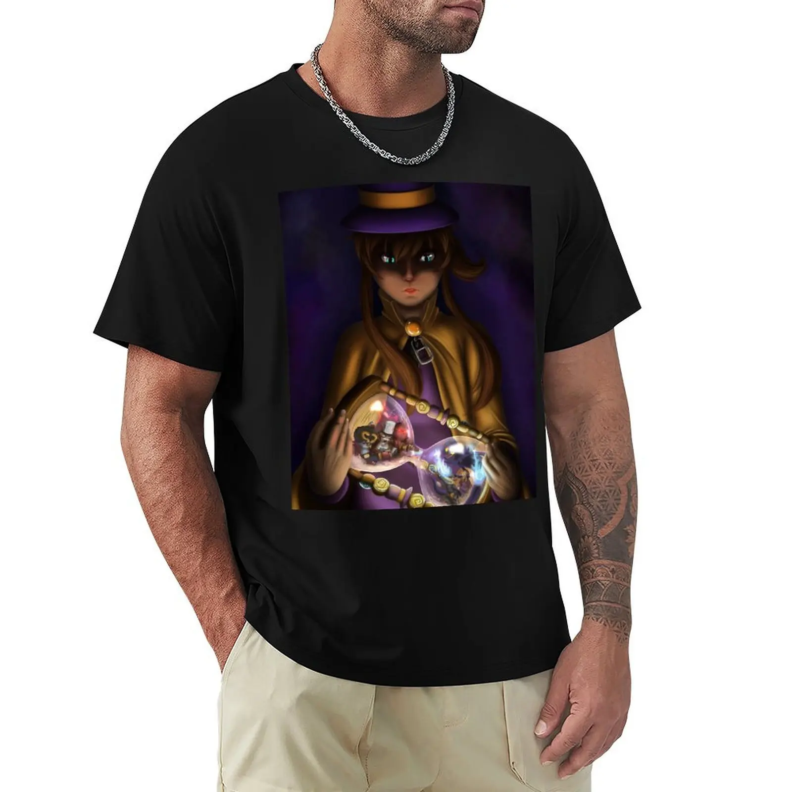 

A Hat in Time The World in an Hourglass T-Shirt funnys hippie clothes kawaii clothes quick-drying heavyweight t shirts for men
