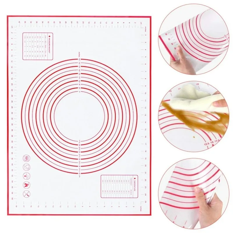 Non-Stick Silicone Baking Mat for Dough Kneading, Rolling Pastry Multipurpose Kitchen Counter Protector and Oven Safe Liner