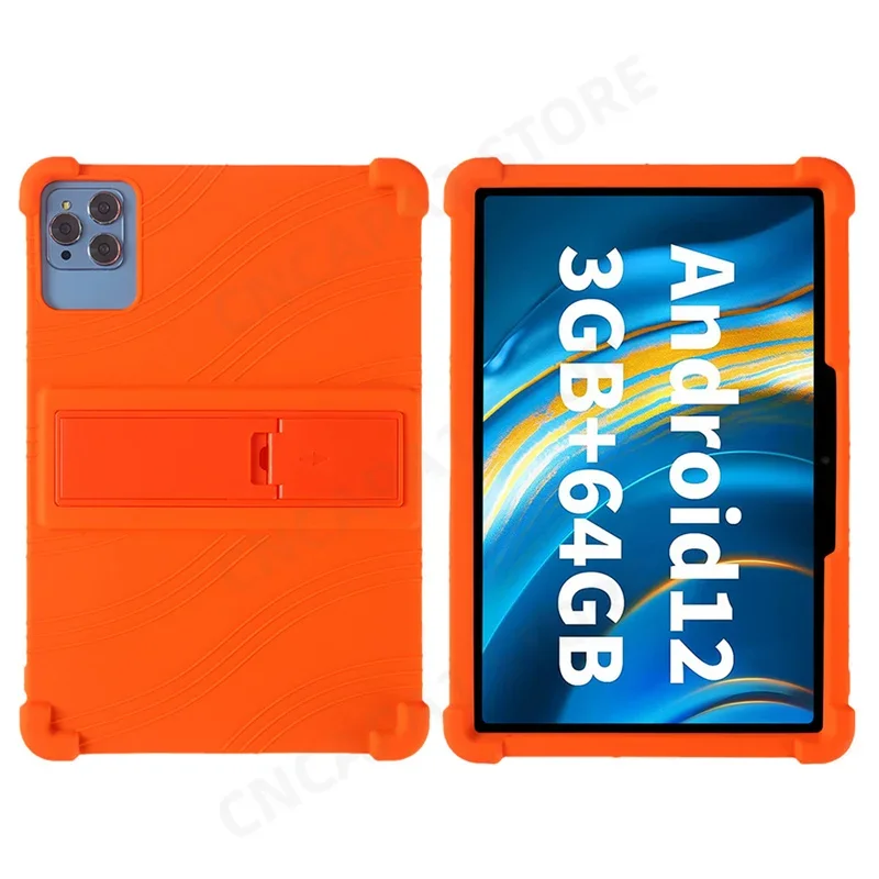 Durable Soft Silicone Tablet Cover with Kickstand - Thicken Shockproof Protective Case