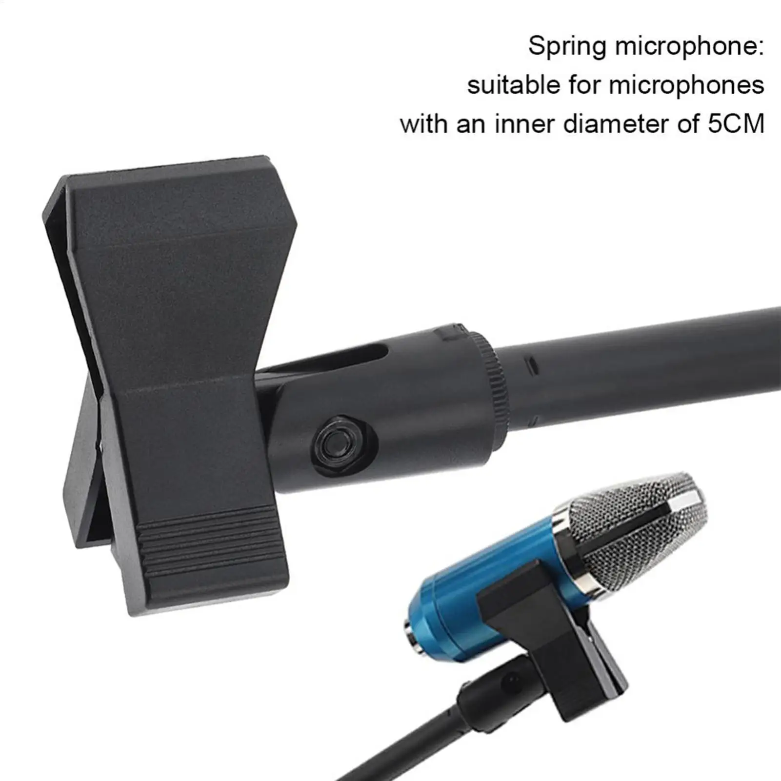 삼각대 붐 마이크 스탠드(마이크 클립 포함) 휴대폰 및 마이크는 포함되어 있지 않음, 접이식이며 가벼움, 팔 조절 가능