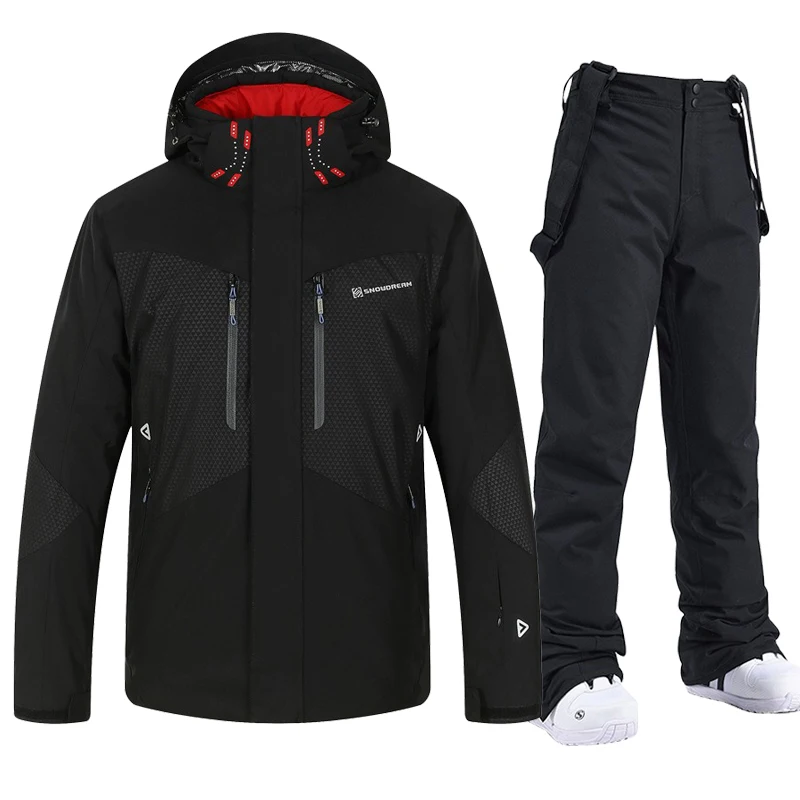 Men Ski Jacket Winter Waterproof Windbreaker Snow Jacket Baggy Pants Snowboard Outdoor Snowmobile Clothing
