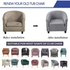 Jacquard Club Chair Cover Solid Color Elastic Tub Armchair Slipcovers Stretch Spandex Club Sofa Covers for Living Room Bar Home 3