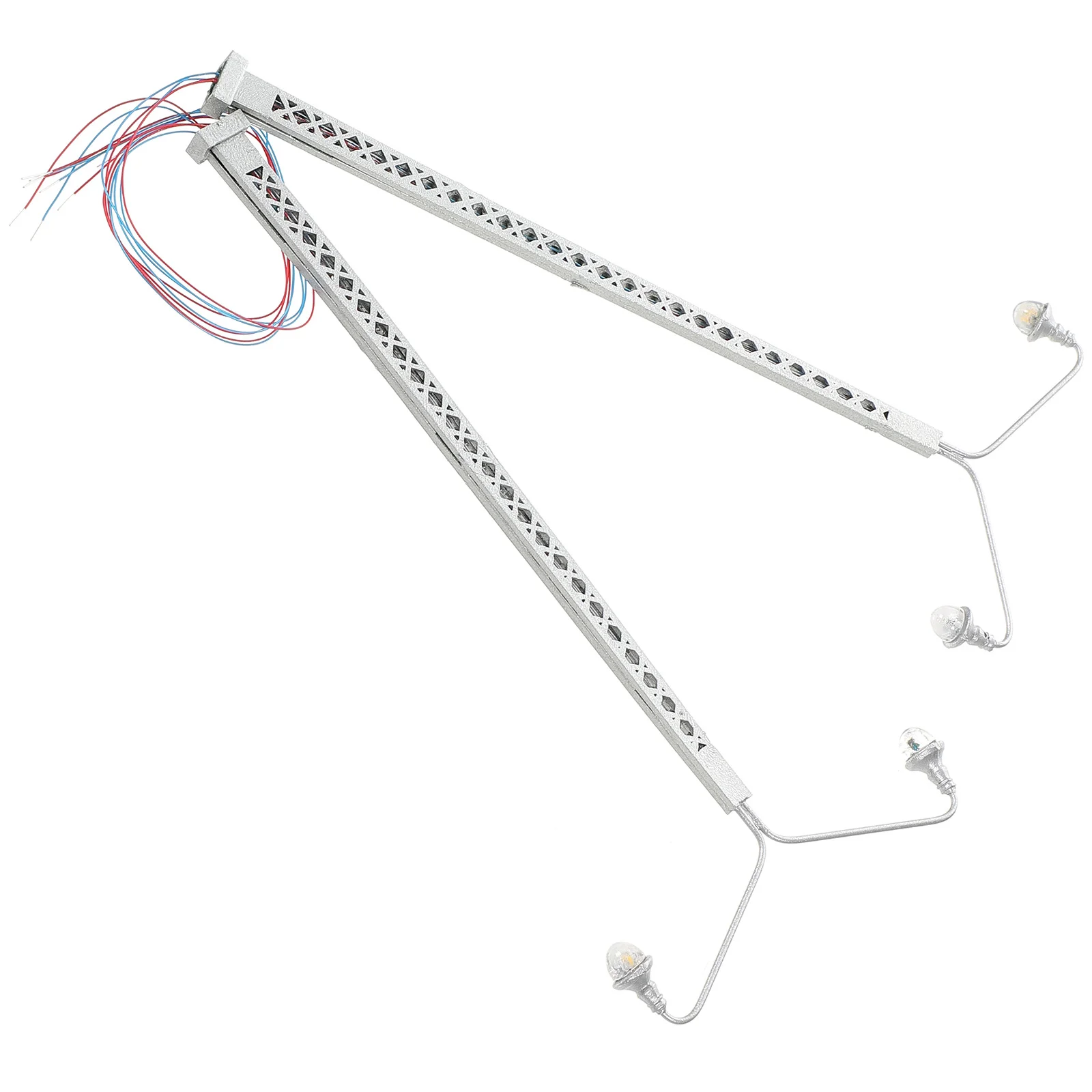 

Happy Yami Ho Scale Train Set 2Pcs Railroad Light Model Railway Train Street Lights Model 1 87 Scale Led Lampposts Sand