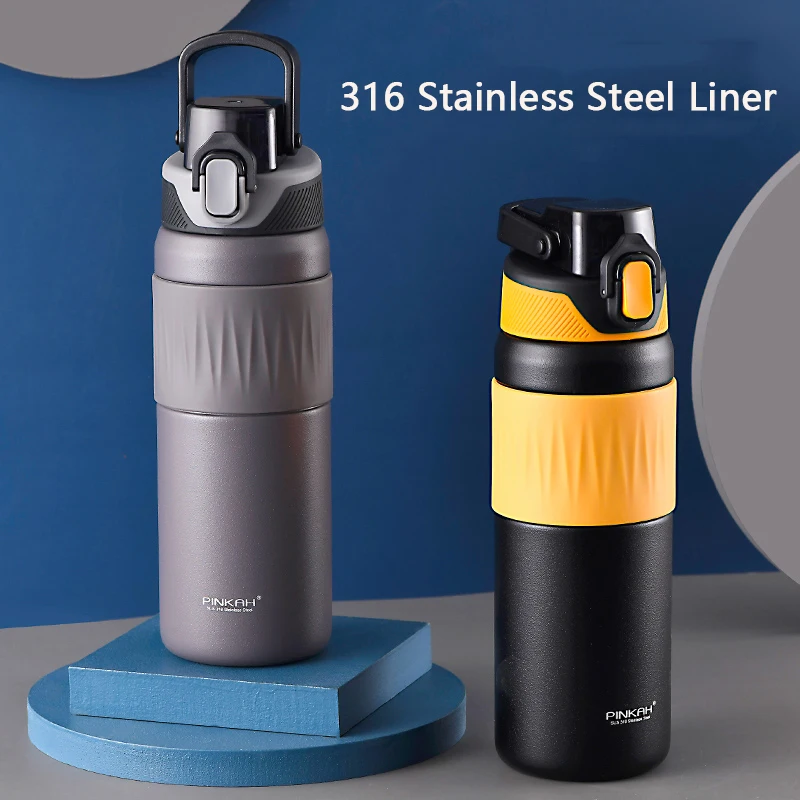 PINKAH Spring New Hot Sale 460 And 590ml 316 Stainless Steel Thermos Travel Mug With Lid Car Water Bottle Free Lettering