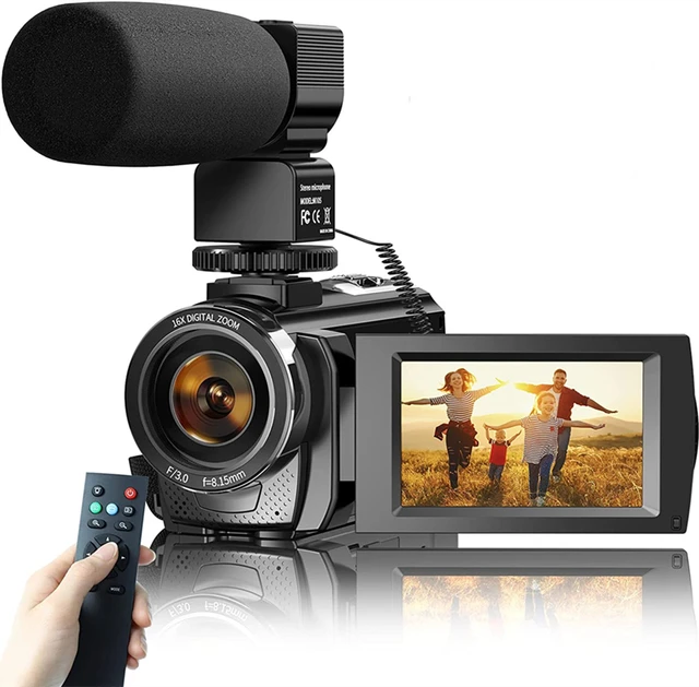 Caméra Vidéo Caméscope 2.7K FHD 42MP Zoom Numérique 18X, avec